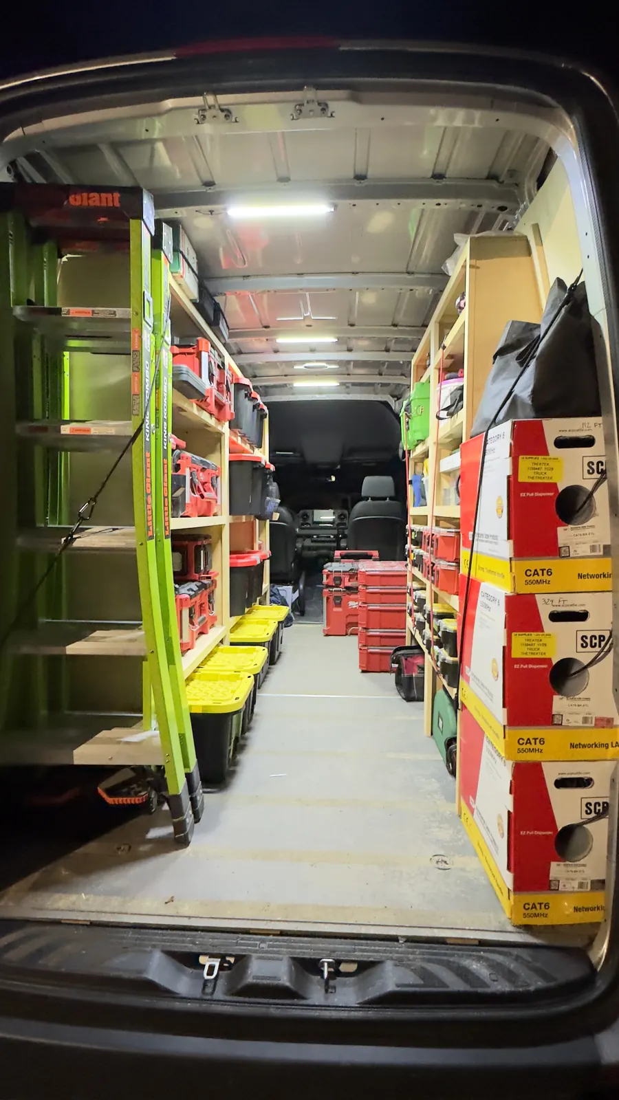 The van, stocked for the day — TrekTek Technologies