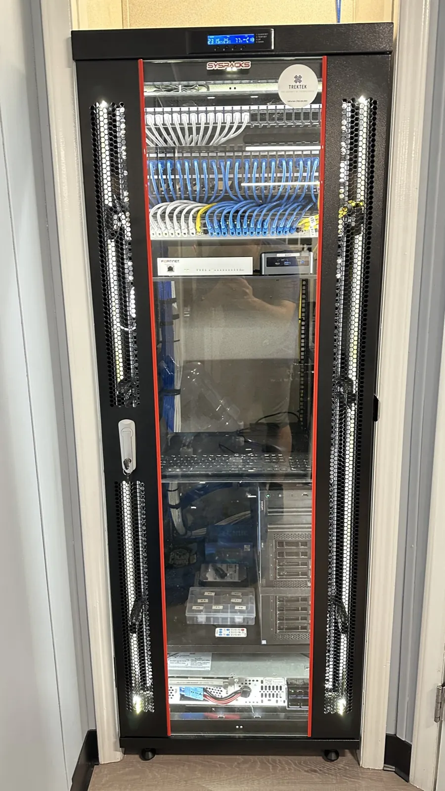 Full AV and network rack installed by TrekTek