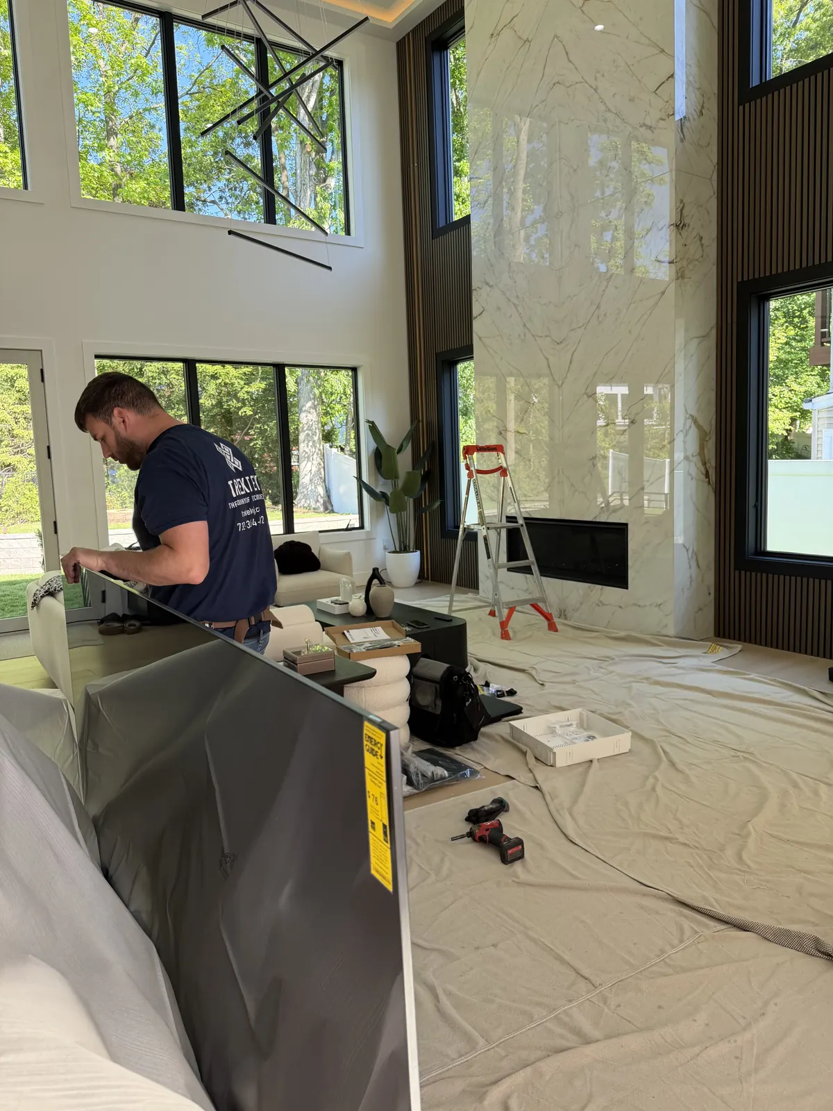 Prepping a fireplace media wall — TrekTek Technologies
